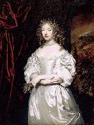 Portrait of Suzanna Doublet-Huygens (1637-1725) fifth and last child of Constantijn Huygens and Suzanna van Baerle, and their only daughter, painted b caspar netscher